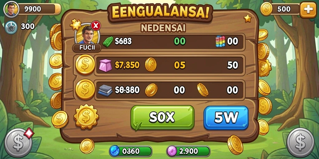 Tangkapan layar menggambarkan petualangan seru di level baru.